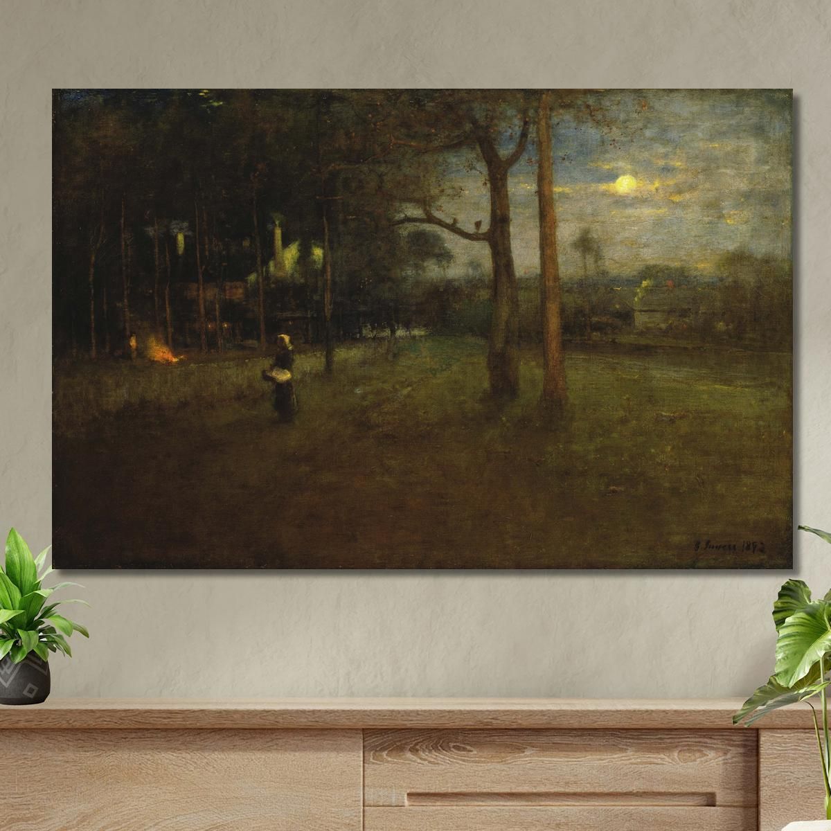 Moonlight Tarpon Springs George Inness gin62 canvas print 