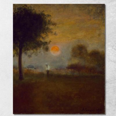Moonrise 2 George Inness gin63 canvas print 