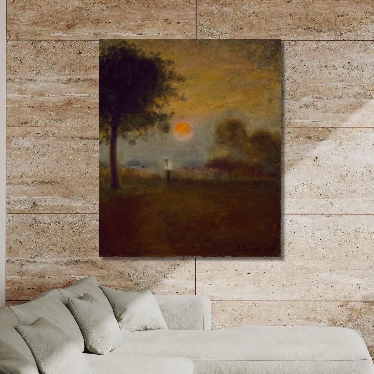 Moonrise 2 George Inness gin63 canvas print 
