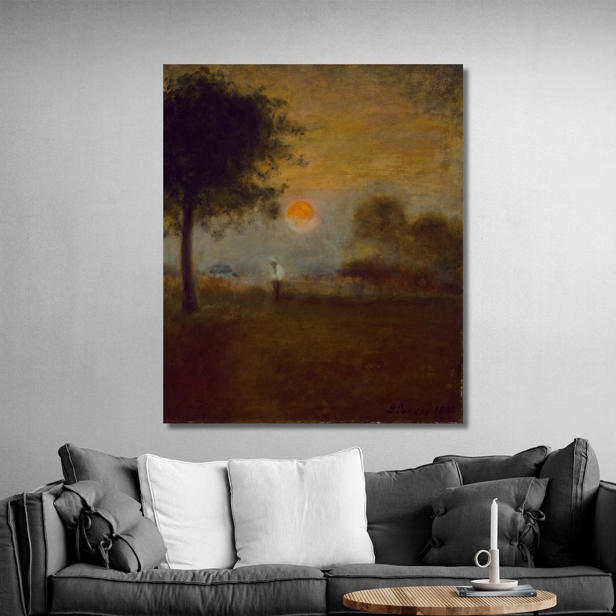 Moonrise 2 George Inness gin63 canvas print 