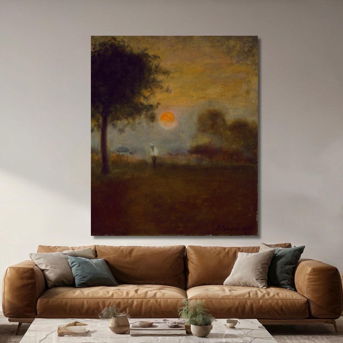 Moonrise 2 George Inness gin63 canvas print 