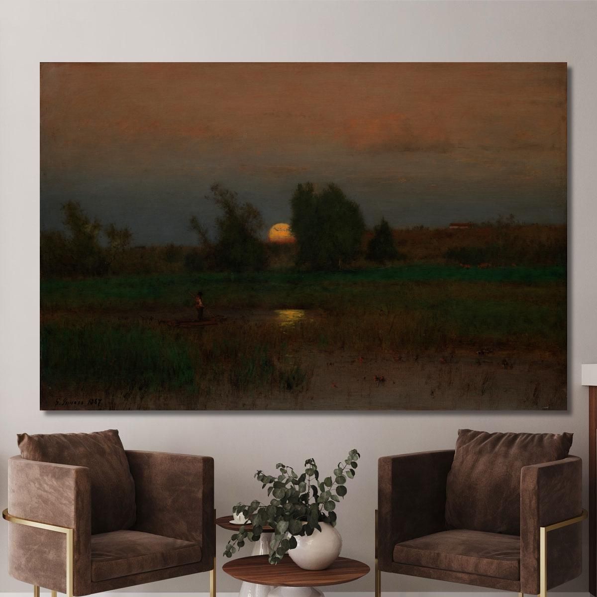 Moonrise George Inness gin64 canvas print 