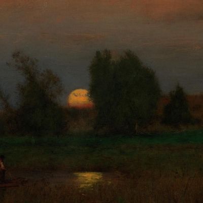 Moonrise George Inness gin64 canvas print