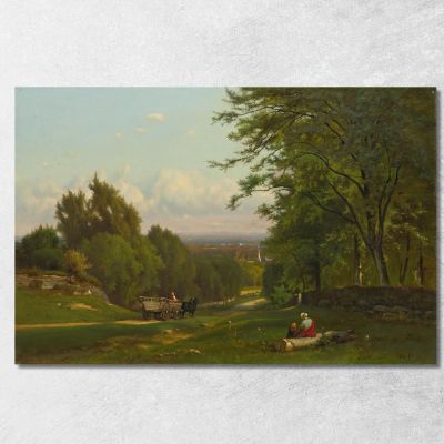 Near Leeds New York George Inness gin65 canvas print 