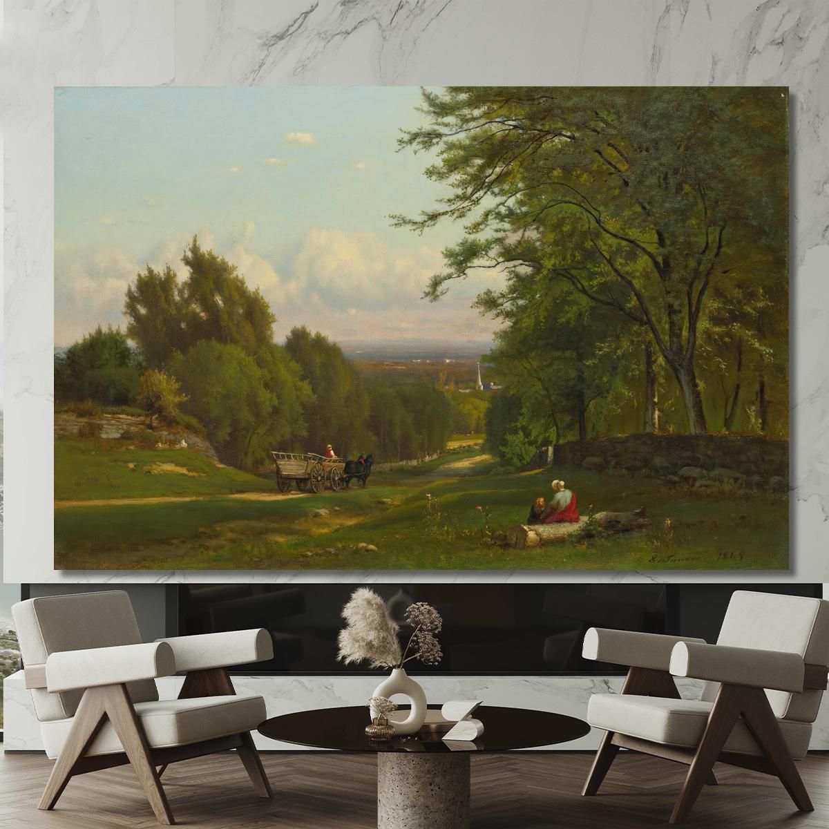 Near Leeds New York George Inness gin65 canvas print 