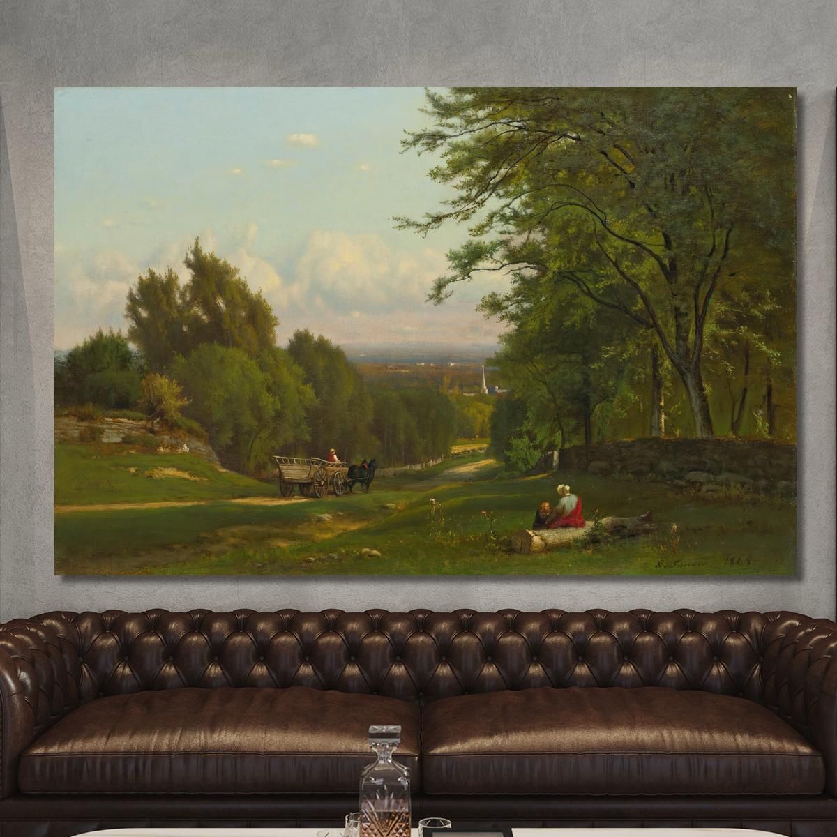Near Leeds New York George Inness gin65 canvas print 