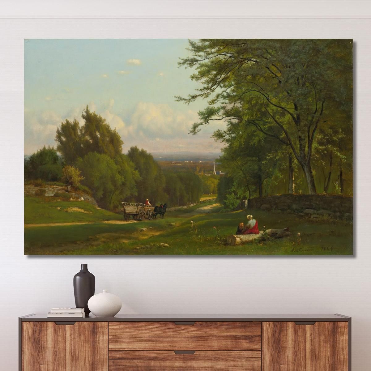 Near Leeds New York George Inness gin65 canvas print 