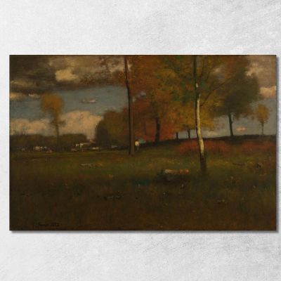 Near The Village October George Inness gin66 canvas print 