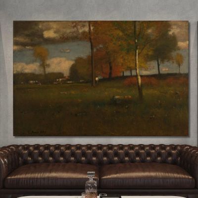 Near The Village October George Inness gin66 canvas print 