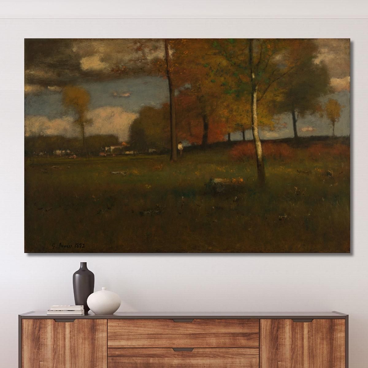 Near The Village October George Inness gin66 canvas print 