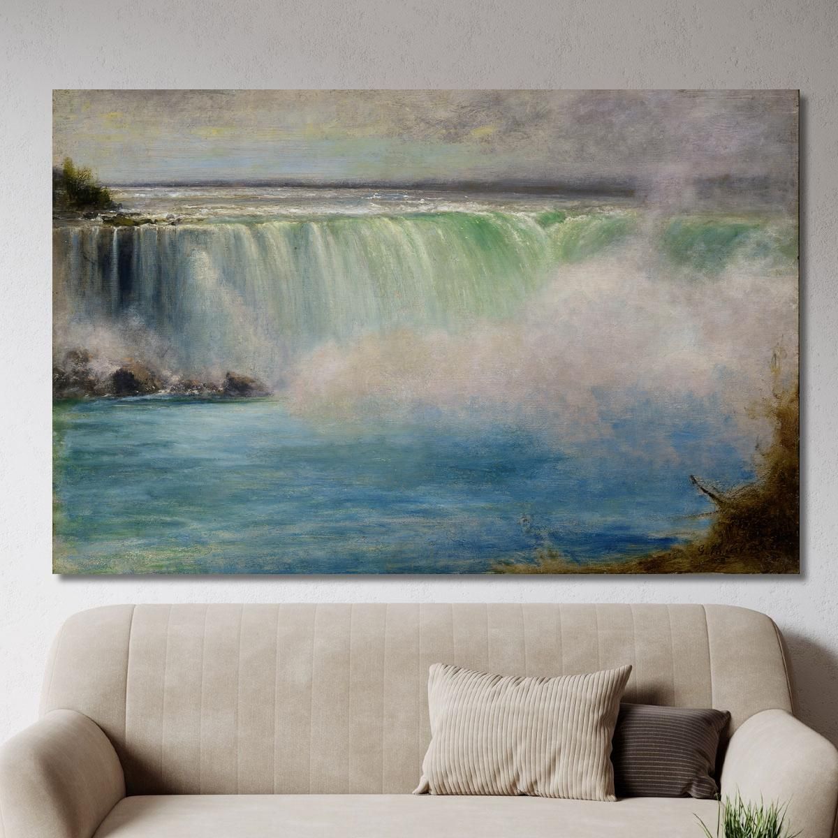 Niagara Falls George Inness gin67 canvas print 
