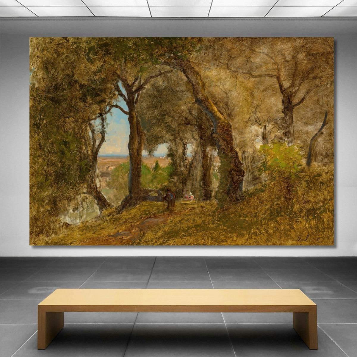 Olives Albano Italy George Inness gin70 canvas print 