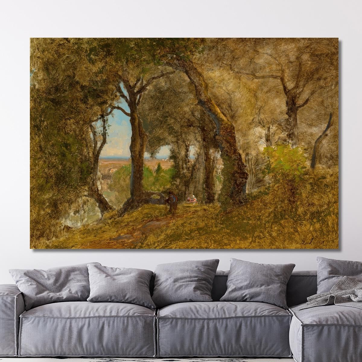 Olives Albano Italy George Inness gin70 canvas print 