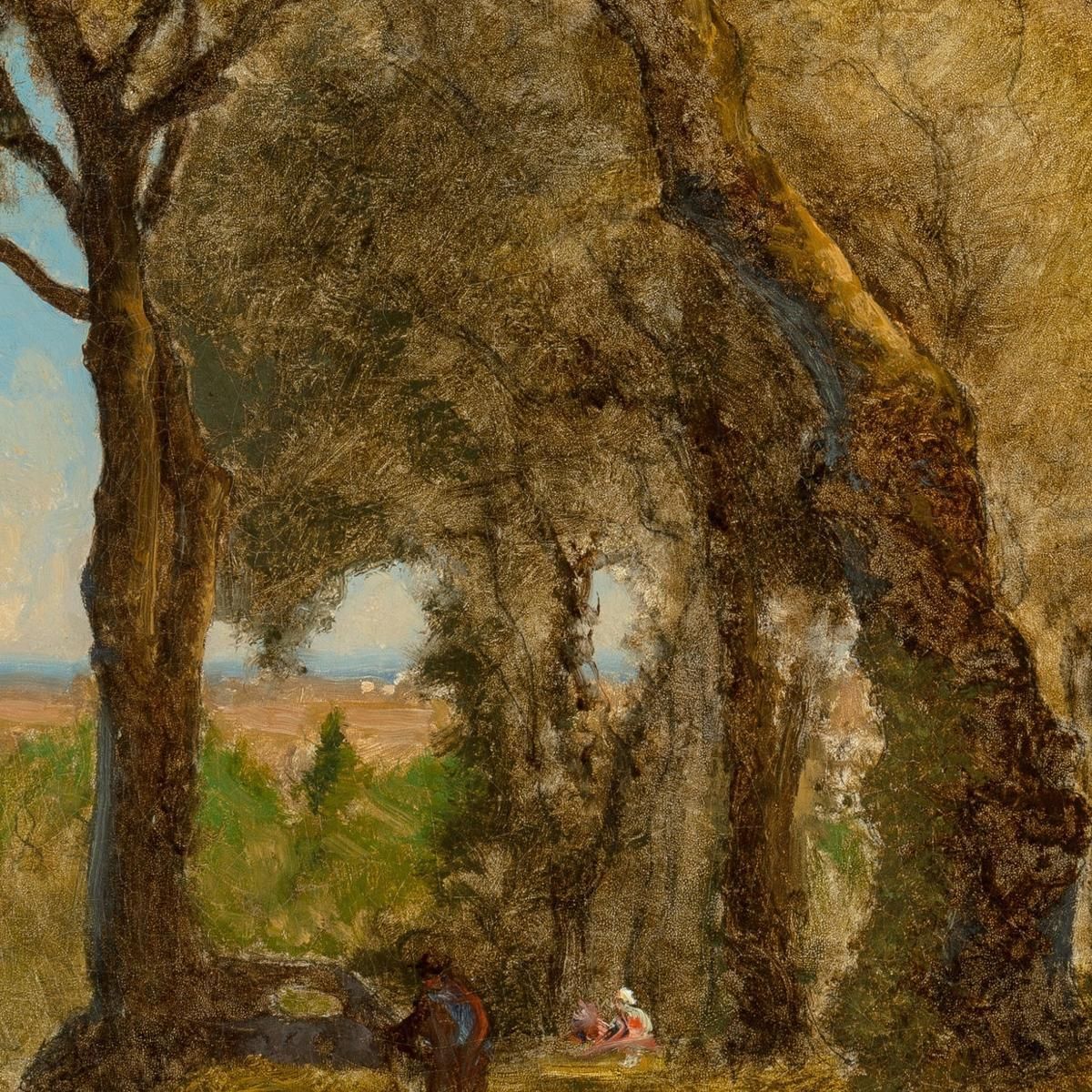 Olives Albano Italy George Inness gin70 canvas print
