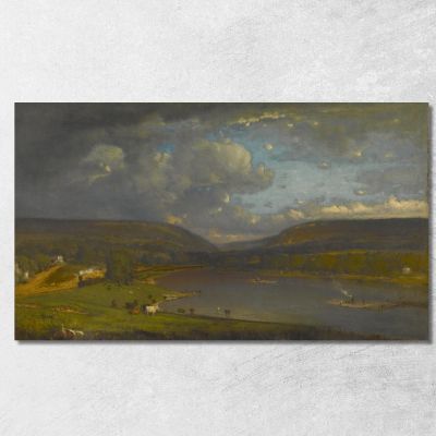 On The Delaware River George Inness gin71 canvas print 