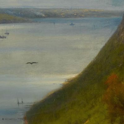 Palisades On The Hudson George Inness gin73 canvas print