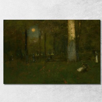 Picnic In The Woods Montclair New Jersey George Inness gin76 canvas print 