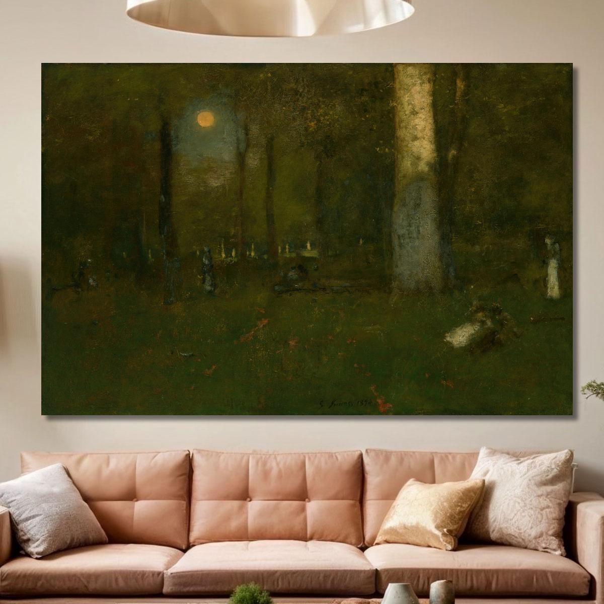 Picnic In The Woods Montclair New Jersey George Inness gin76 canvas print 