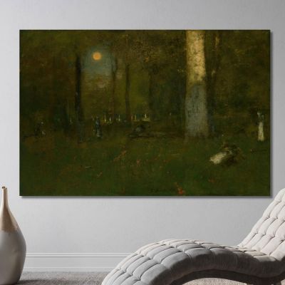 Picnic In The Woods Montclair New Jersey George Inness gin76 canvas print 