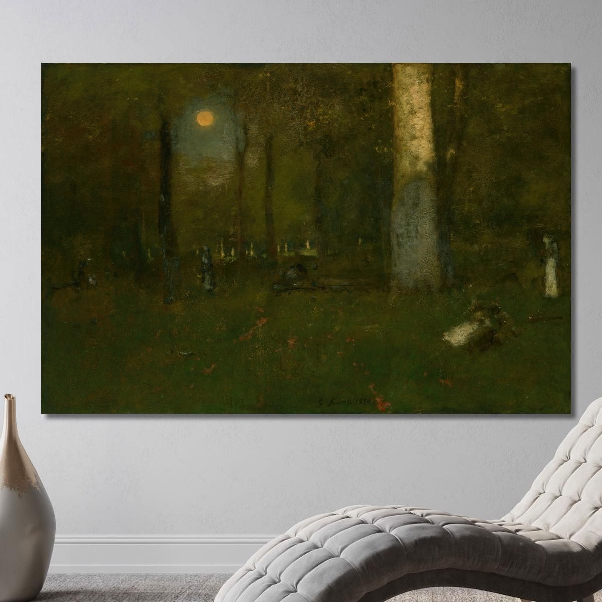 Picnic In The Woods Montclair New Jersey George Inness gin76 canvas print 