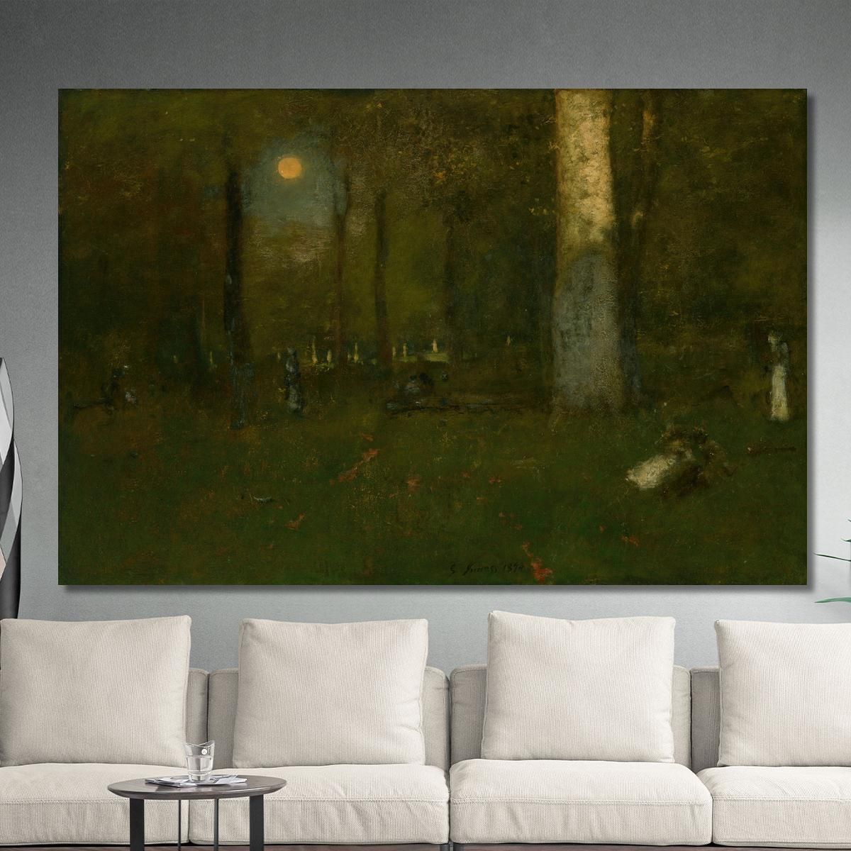 Picnic In The Woods Montclair New Jersey George Inness gin76 canvas print 