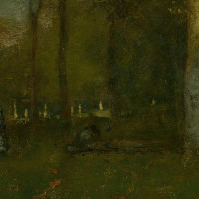 Picnic In The Woods Montclair New Jersey George Inness gin76 canvas print