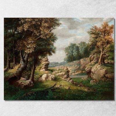 Rocky Dell Near The Village George Inness gin78 canvas print 