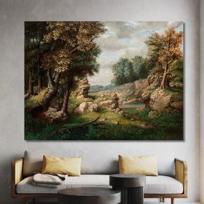 Rocky Dell Near The Village George Inness gin78 canvas print 