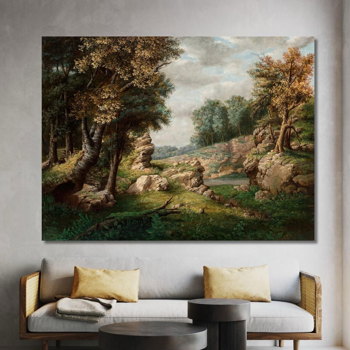 Rocky Dell Near The Village George Inness gin78 canvas print 