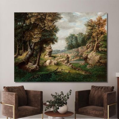 Rocky Dell Near The Village George Inness gin78 canvas print 