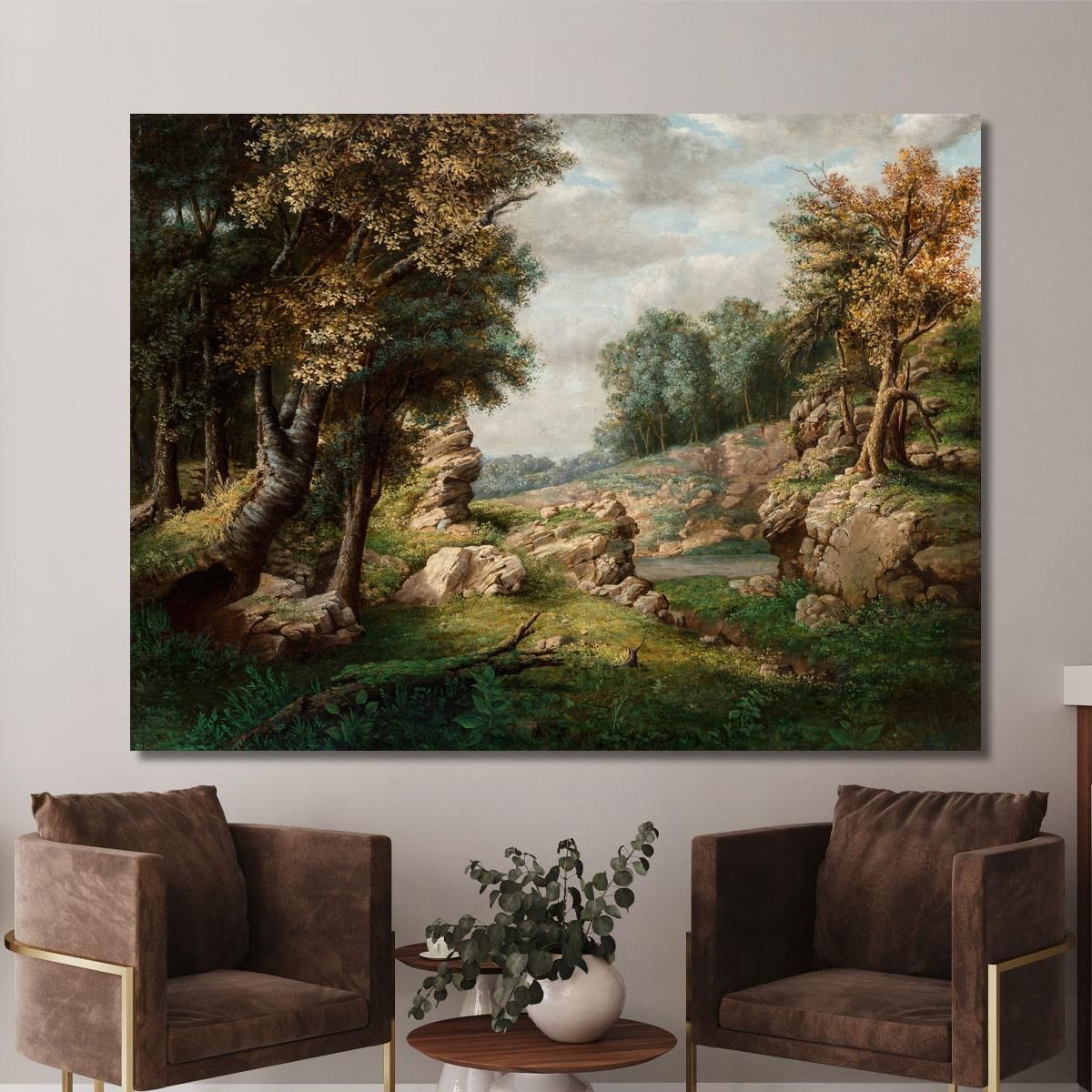 Rocky Dell Near The Village George Inness gin78 canvas print 