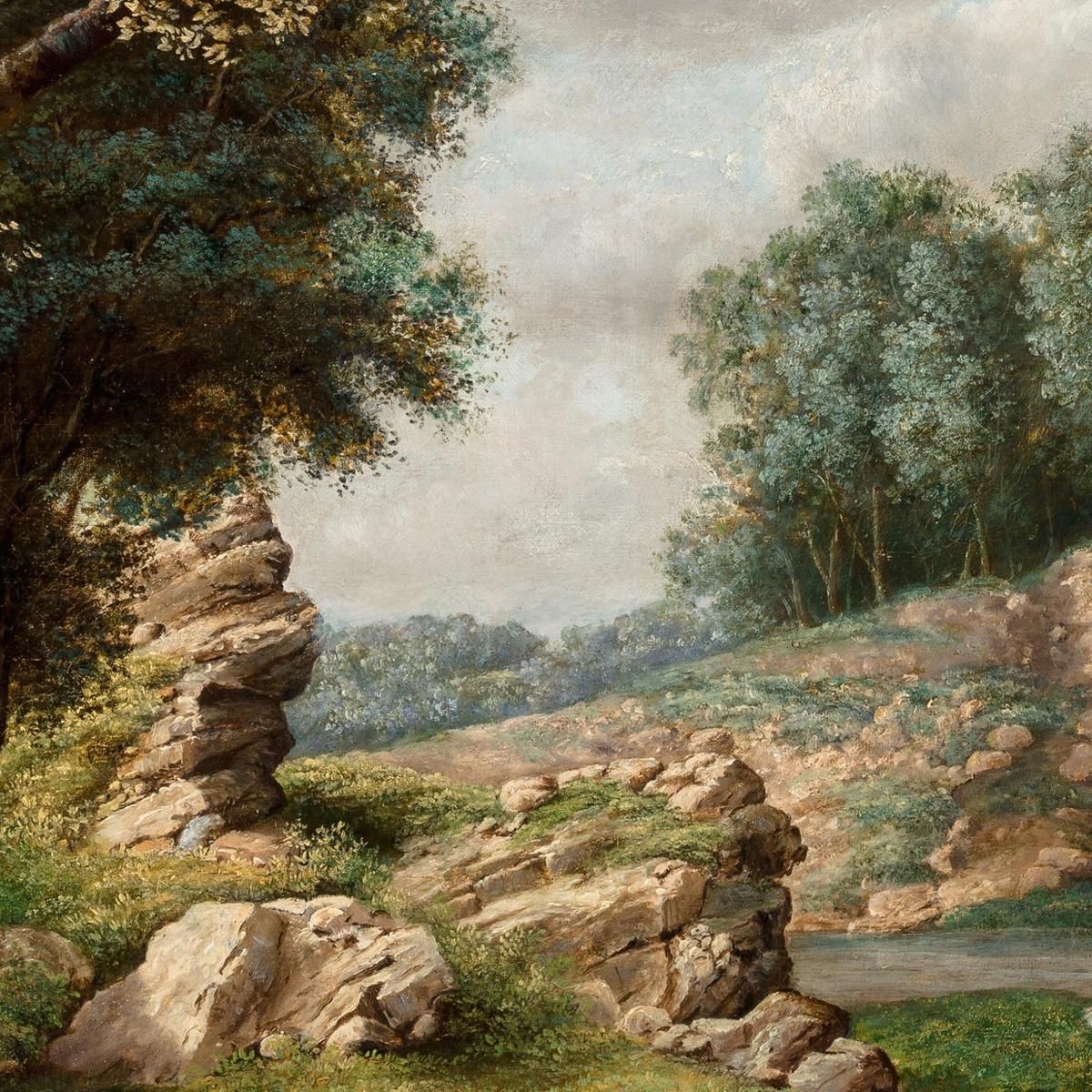 Rocky Dell Near The Village George Inness gin78 canvas print