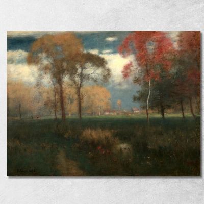 Sunny Autumn Day George Inness gin84 canvas print 