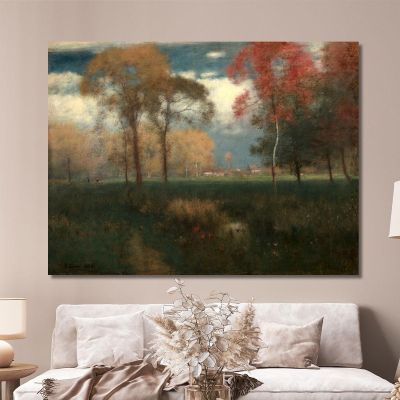 Sunny Autumn Day George Inness gin84 canvas print 