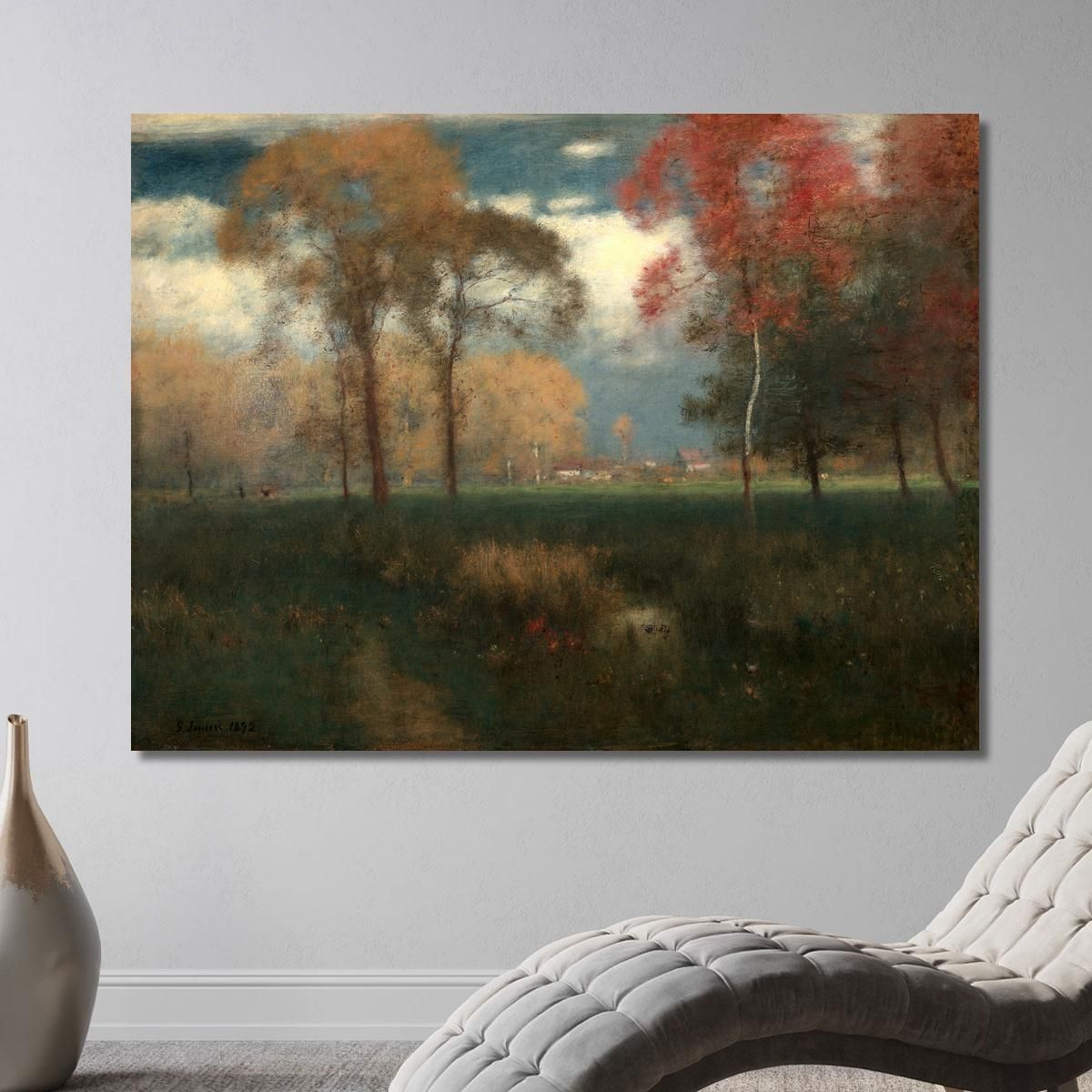 Sunny Autumn Day George Inness gin84 canvas print 