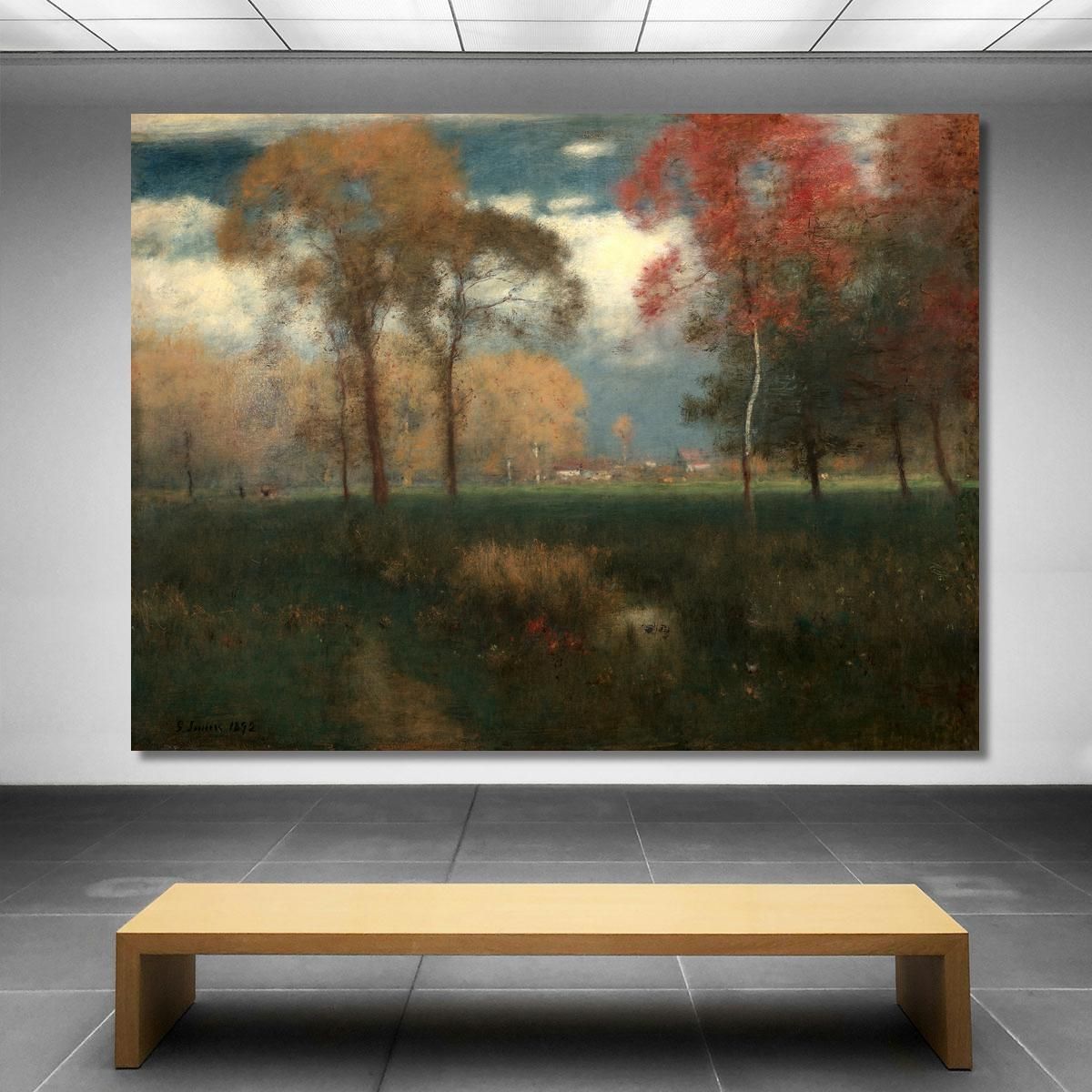 Sunny Autumn Day George Inness gin84 canvas print 