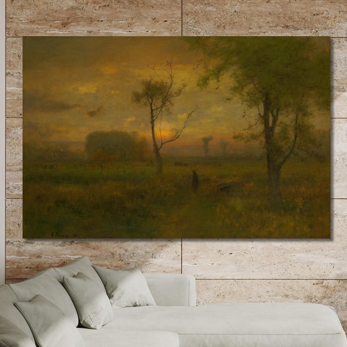 Sunrise George Inness gin85 canvas print 