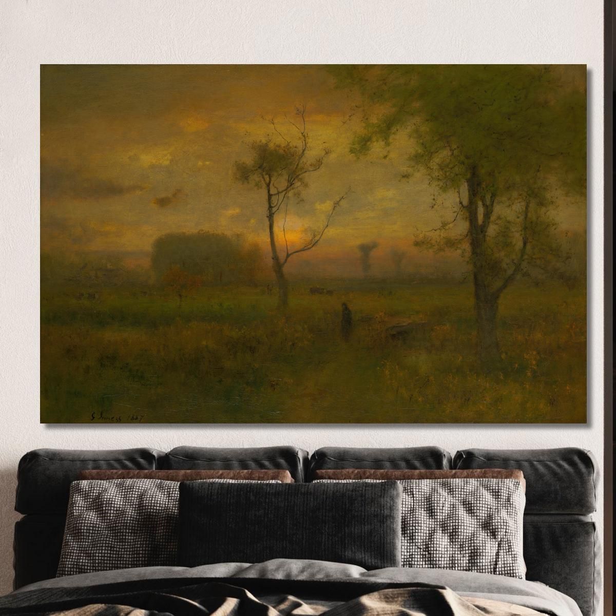 Sunrise George Inness gin85 canvas print 
