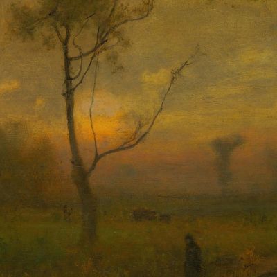 Sunrise George Inness gin85 canvas print