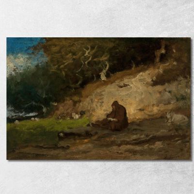 The Hermit George Inness gin91 canvas print 