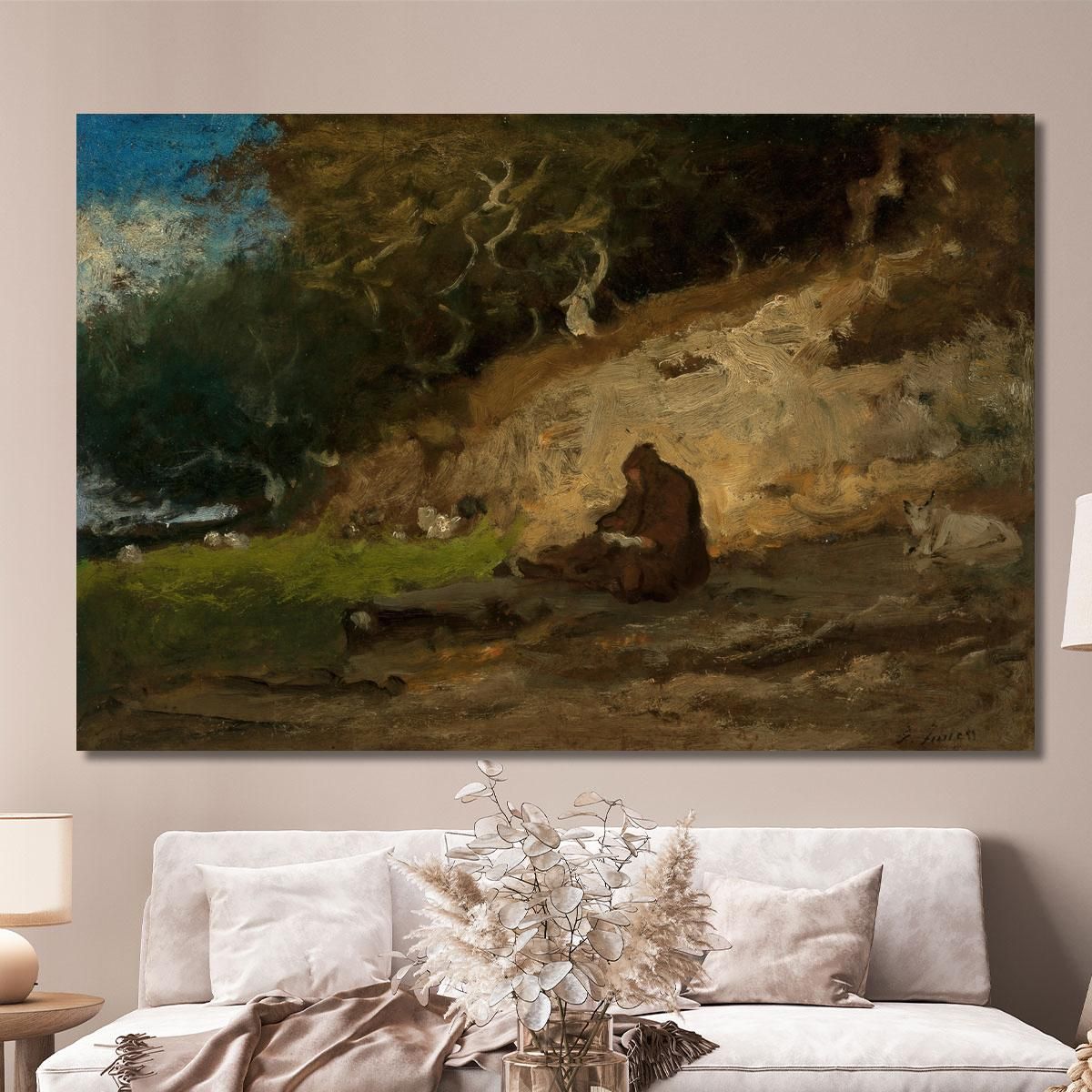 The Hermit George Inness gin91 canvas print 