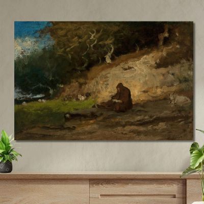 The Hermit George Inness gin91 canvas print 