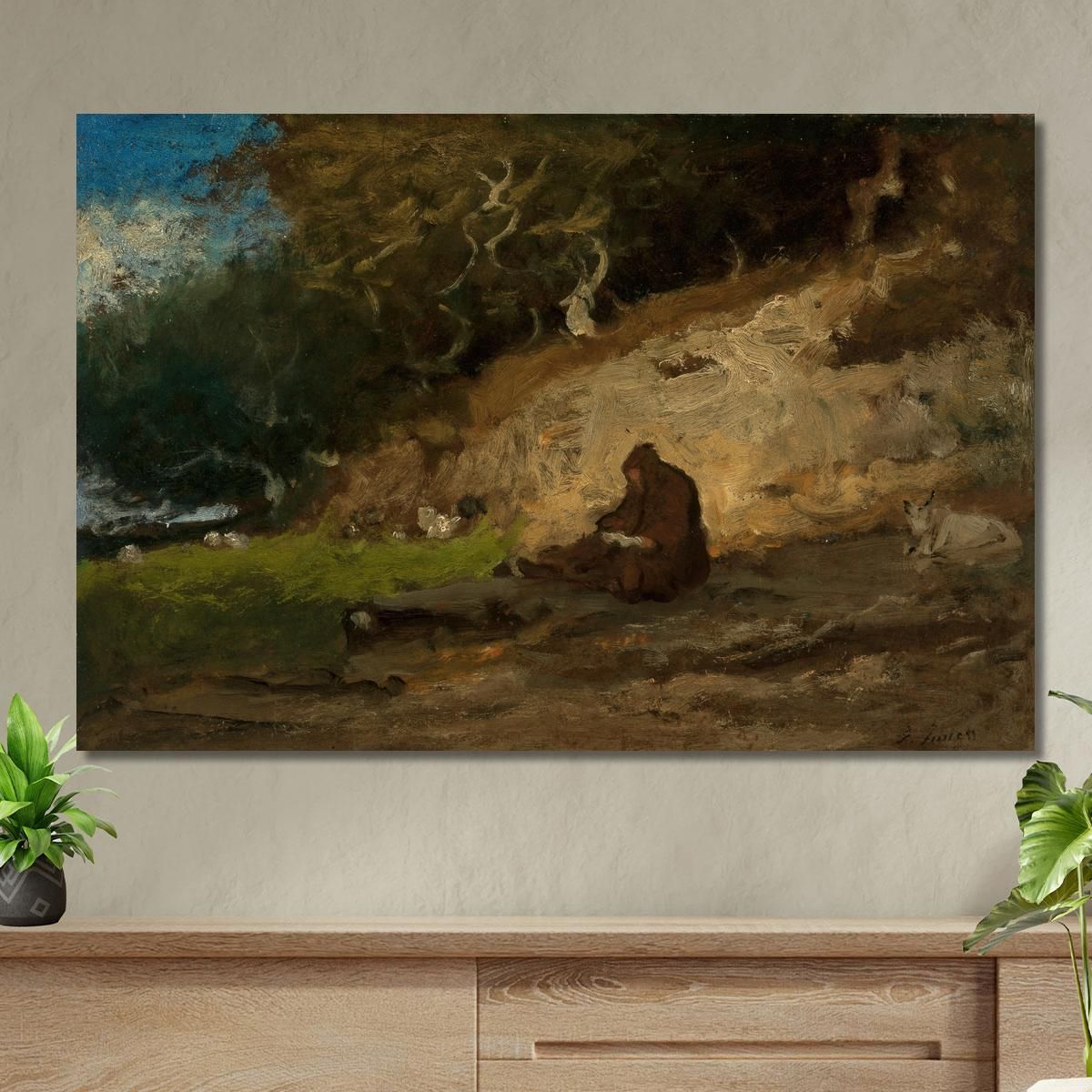 The Hermit George Inness gin91 canvas print 