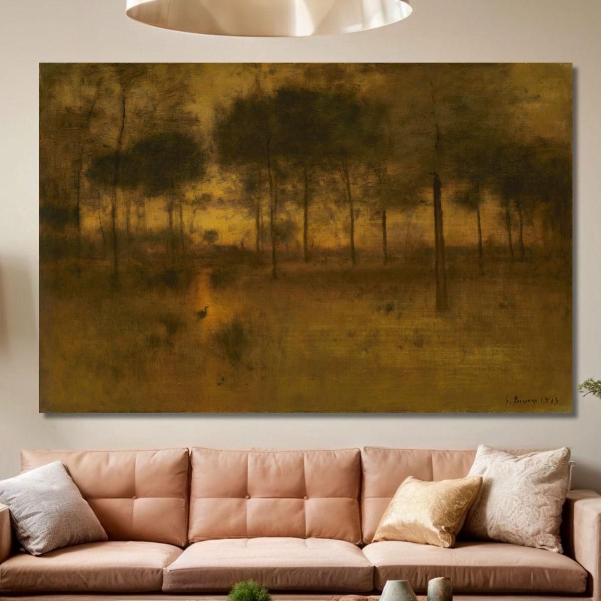 The Home Of The Heron George Inness gin93 canvas print 