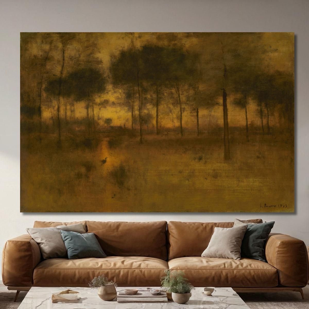 The Home Of The Heron George Inness gin93 canvas print 