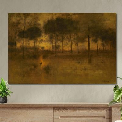 The Home Of The Heron George Inness gin93 canvas print 