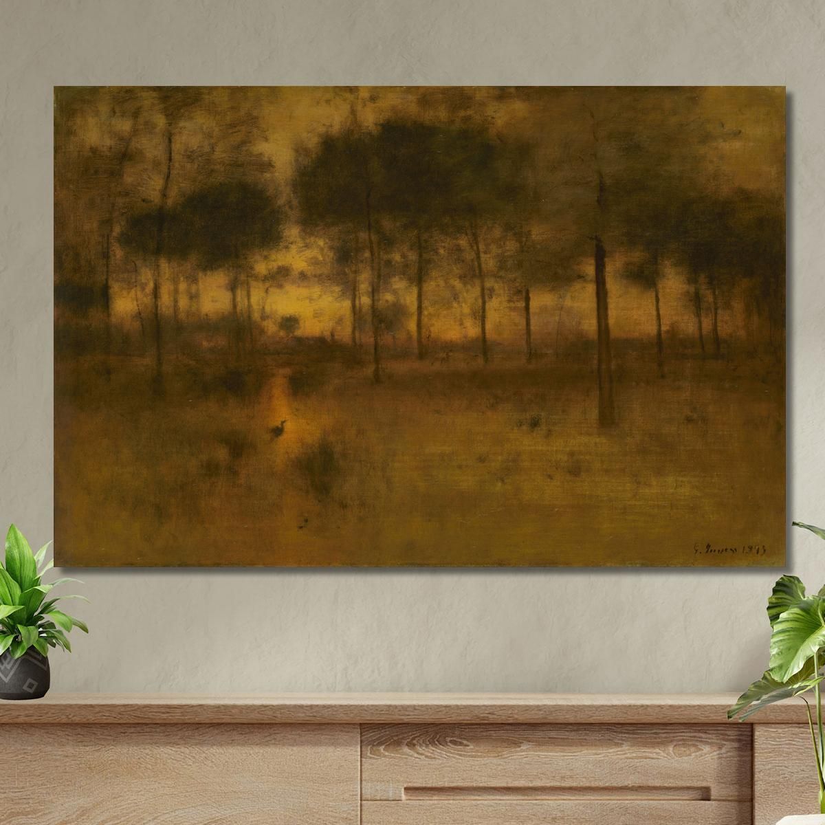 The Home Of The Heron George Inness gin93 canvas print 
