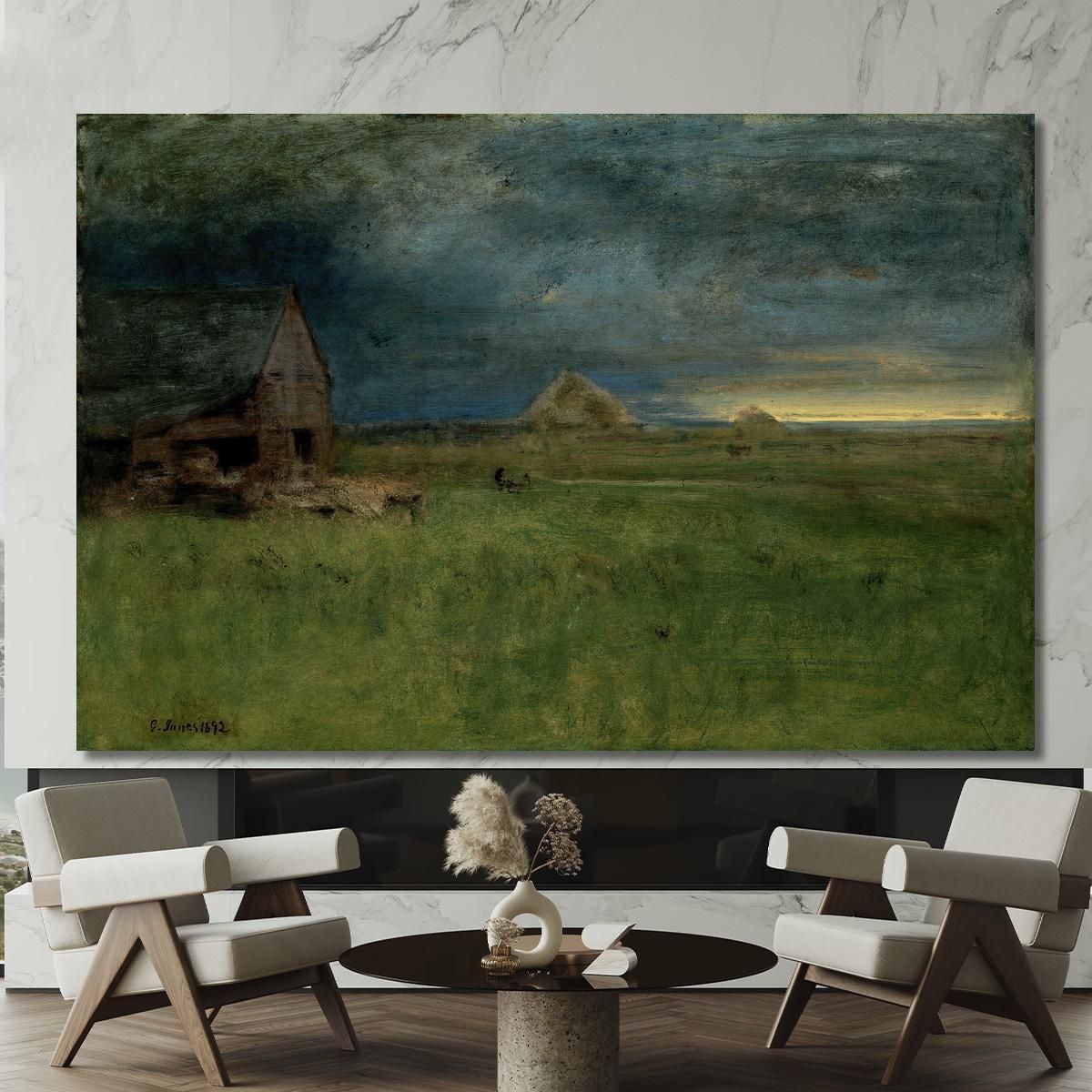 The Lonely Farm Nantucket George Inness gin95 canvas print 