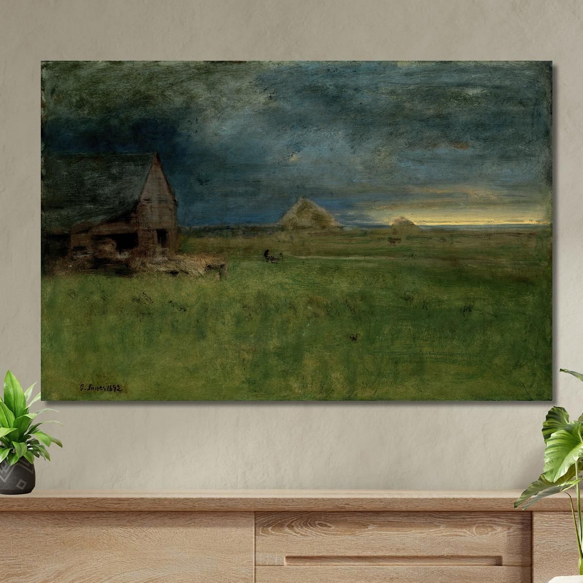 The Lonely Farm Nantucket George Inness gin95 canvas print 