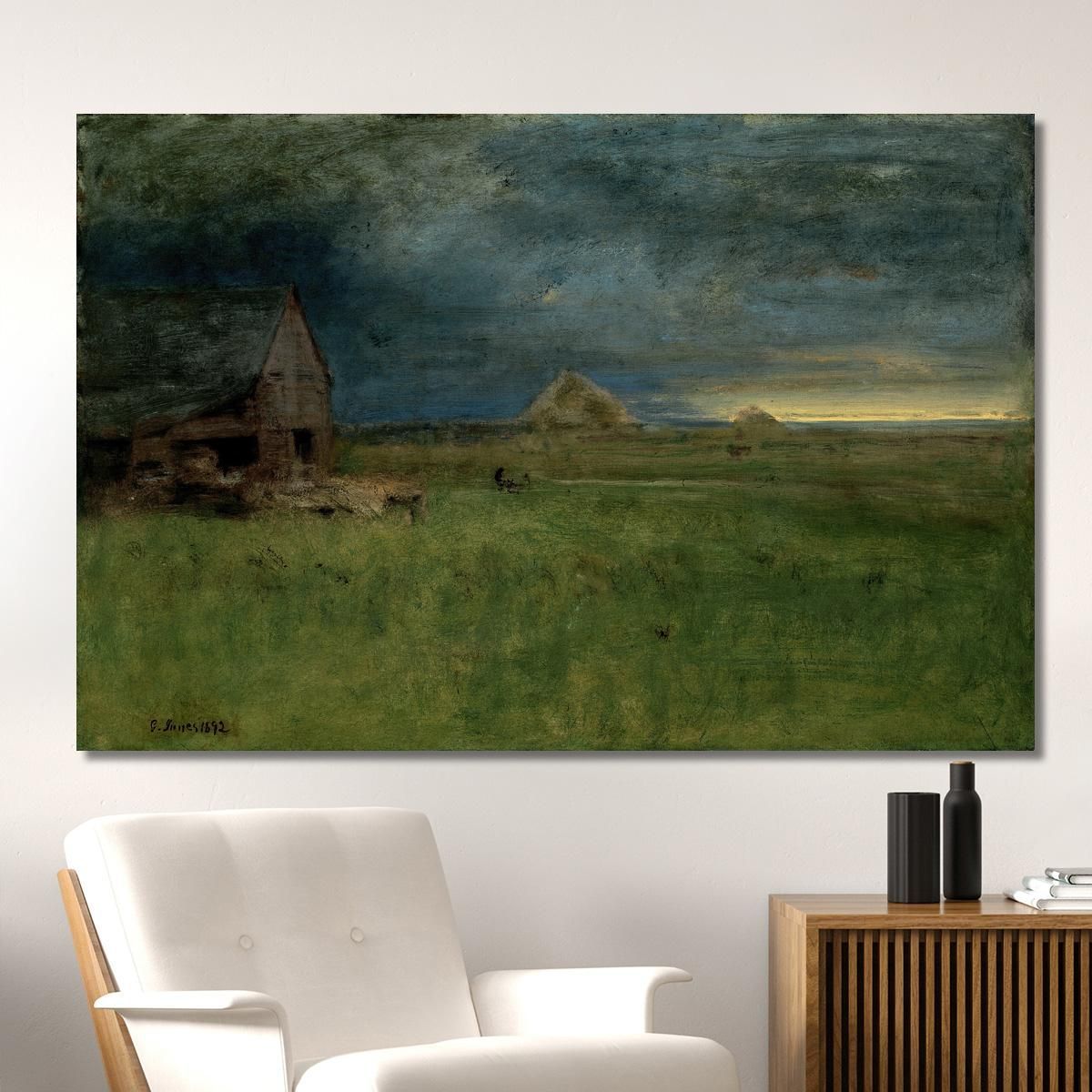 The Lonely Farm Nantucket George Inness gin95 canvas print 